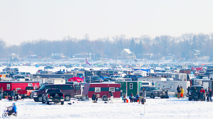 Ice Auger Drilling Contest  Maple Lake MN Fishing Derby